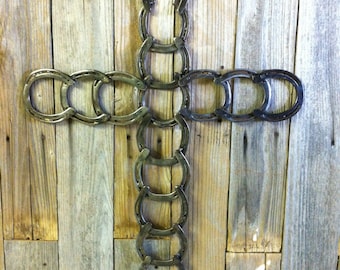 Layered Horseshoe Cross