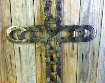 Layered Horseshoe Cross