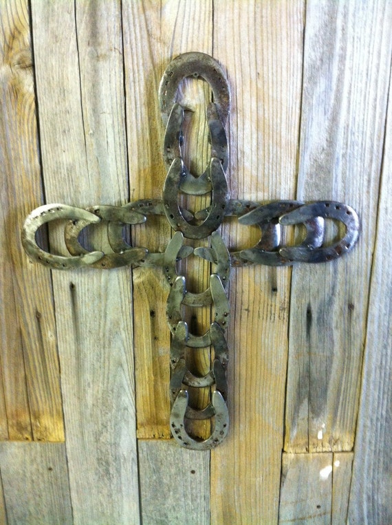 Rustic Horseshoe Cross - The Heritage Forge