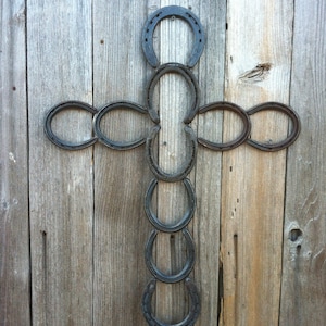 Rustic Horseshoe Cross - The Heritage Forge