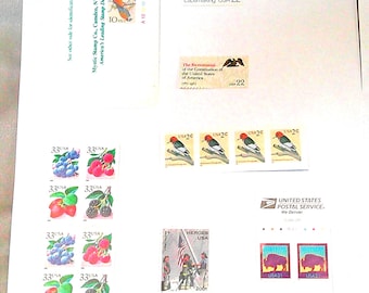 Eclectic NEW and Used 80s and 90s Stamps Cust Choice
