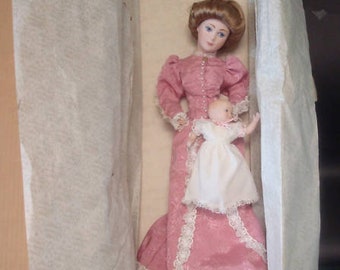 1986 Mother's Love Gibson Girl Doll by Franklin Mint - Perfect for Mother's Day, Birthday, New Mom, Anniversary Gift