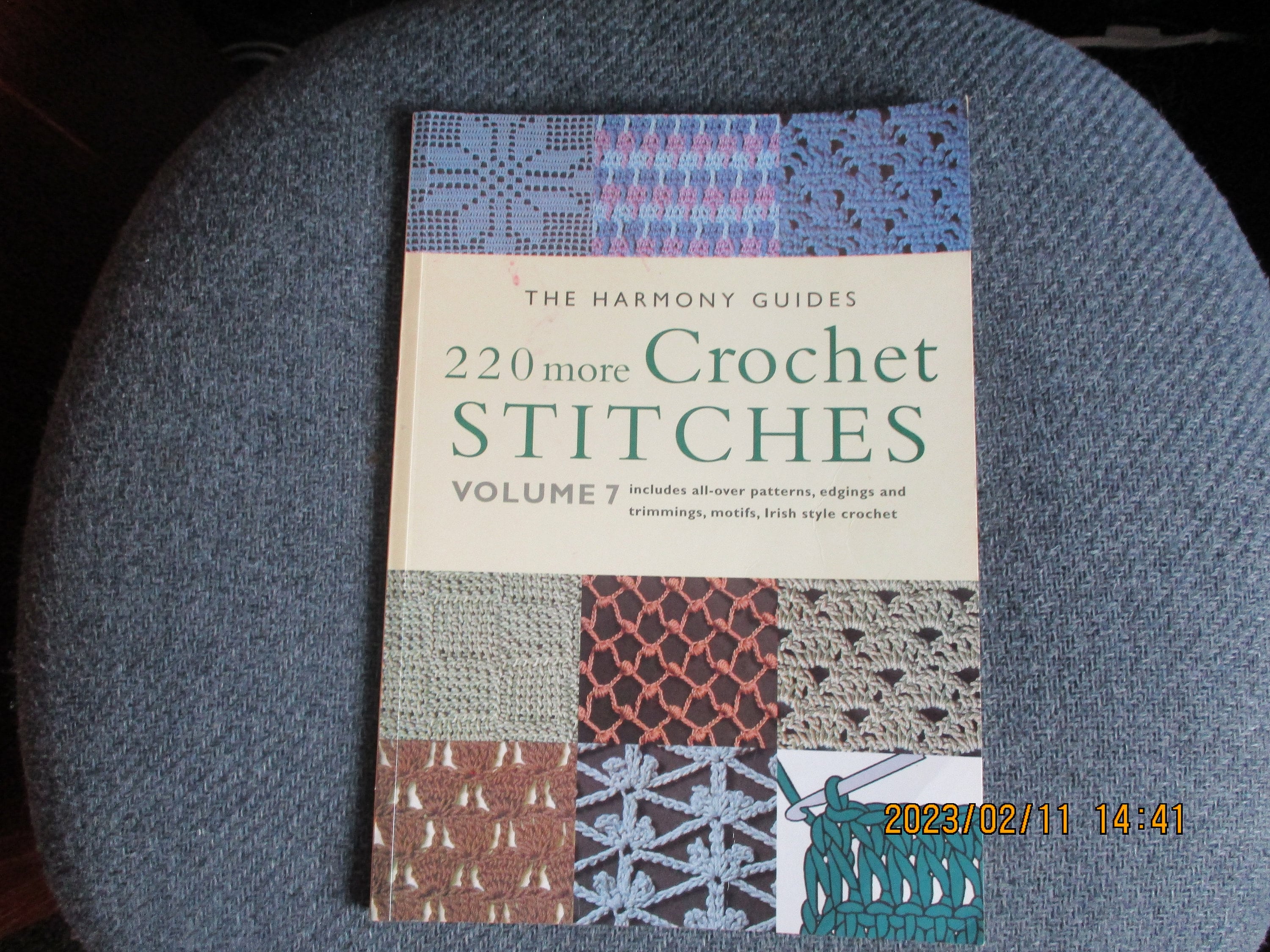 220 Crochet Stitches Pattern 96 Page Soft Cover Book for All Over Patterns  Edgings and Trimmings Motifs Irish Style Crochet Tunisian Filet 