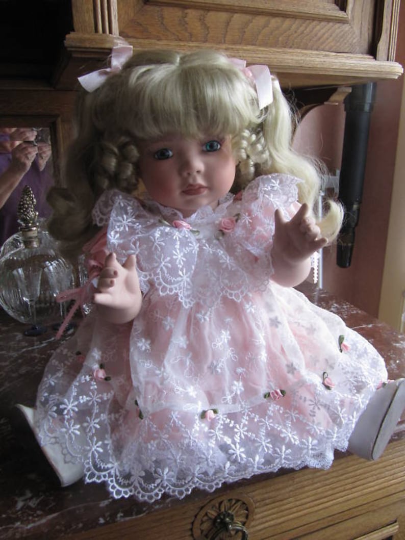 FREE SHIPPING on 21 Inch Full Body Porcelain doll-Heather-by image 0