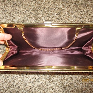 Silver Gold Lame, Black Satin Patent Clutches, Evening Purses image 7