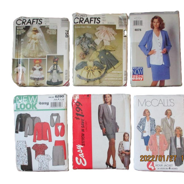 Vintage Sewing Pattern: Skirts, Blouses, Jackets, Vests, Pants - Sizes 6-14