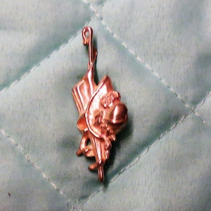 Art Deco Sterling Silver Umbrella Hat Pin/Pendant