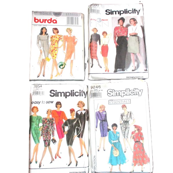 Vintage Burda Simplicity Dress Skirt Patterns (Sizes 6-14)