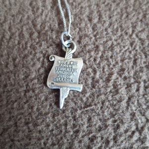 1991 Sterling Silver College Honor Society Charm Pendant