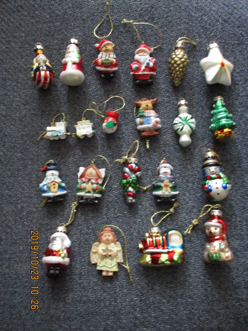 21 Whimsical Mini Ornaments in Resin Glass and Wood image 0