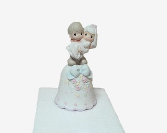 Precious Moments Bride and Groom Porcelain Bisque Wedding Bell, NEW in BOX