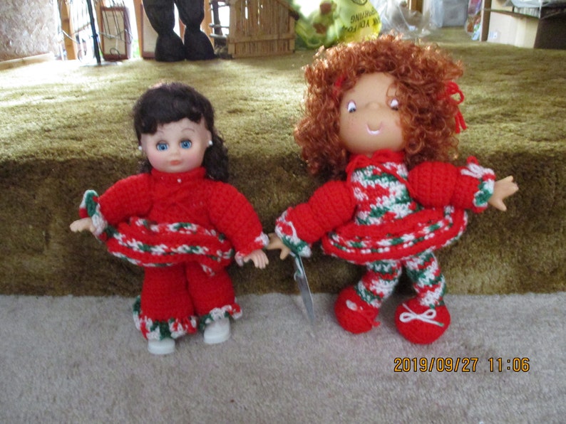 Handmade Cuddly Big Sister/Little Sister Play Dolls with image 0