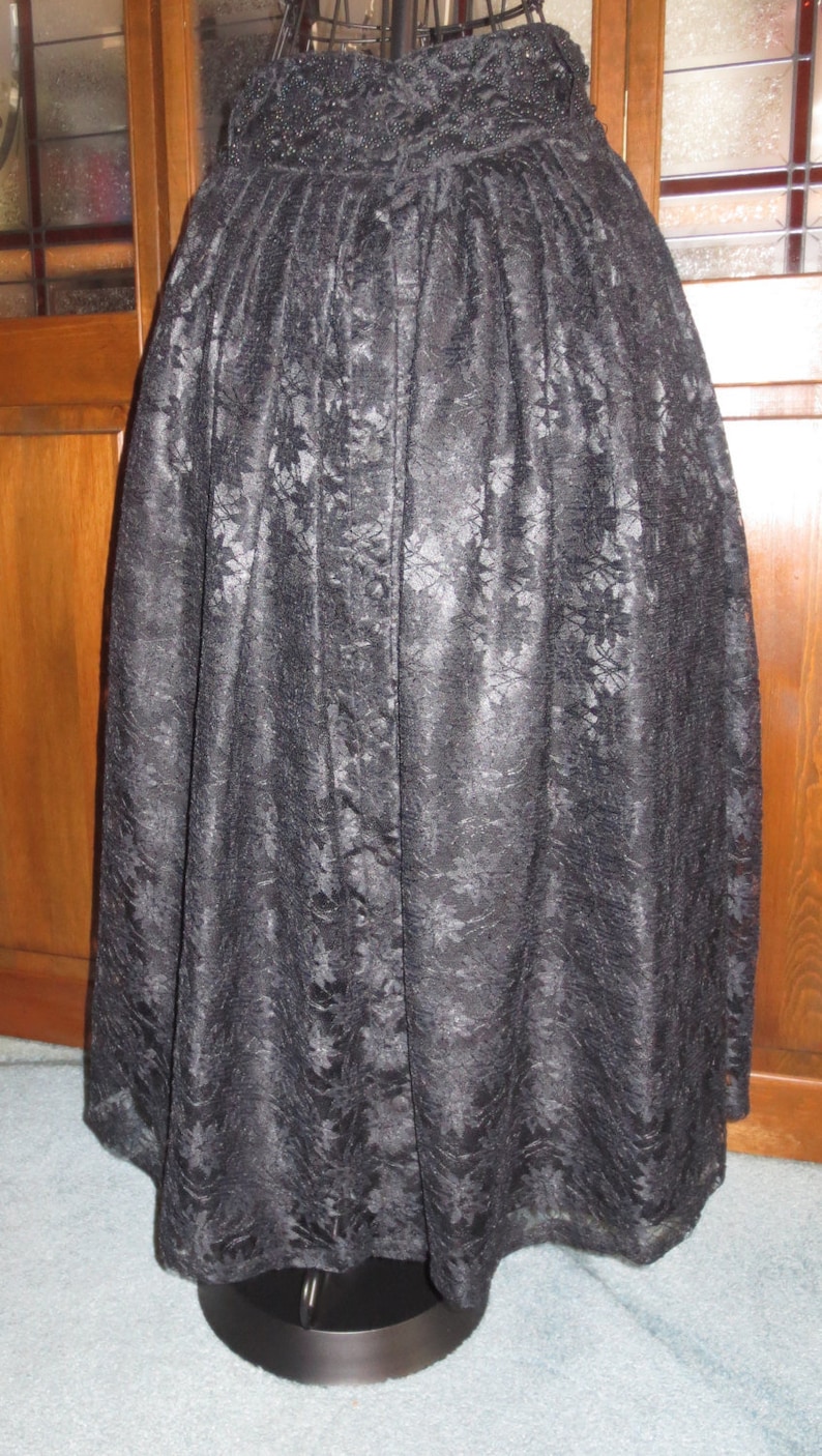 NEW OLD STOCK  Romantic Black Lace Button Front Skirt image 0