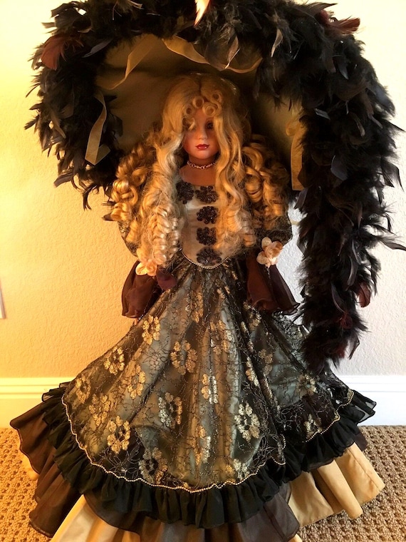 Michael Reid Galaxy Porcelain Doll: 30 Inch Old West Style, with Box & Certificate