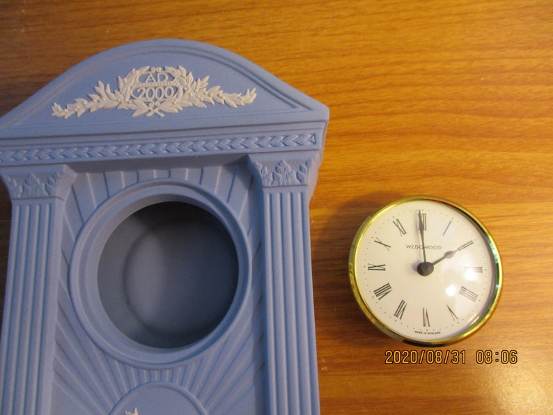 The Millennium Clock in Blue Jasper Wedgwood Battery Operated Etsy