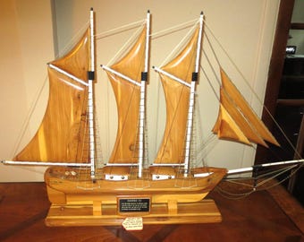 Handmade Sagres III Model Ship: 40&quot; Cedar & Metal, Portuguese Tall Ship