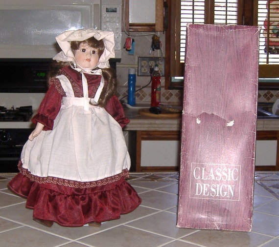 Jennifer 1984 18 Inch Porcelain Frontier Doll: by Classic Design