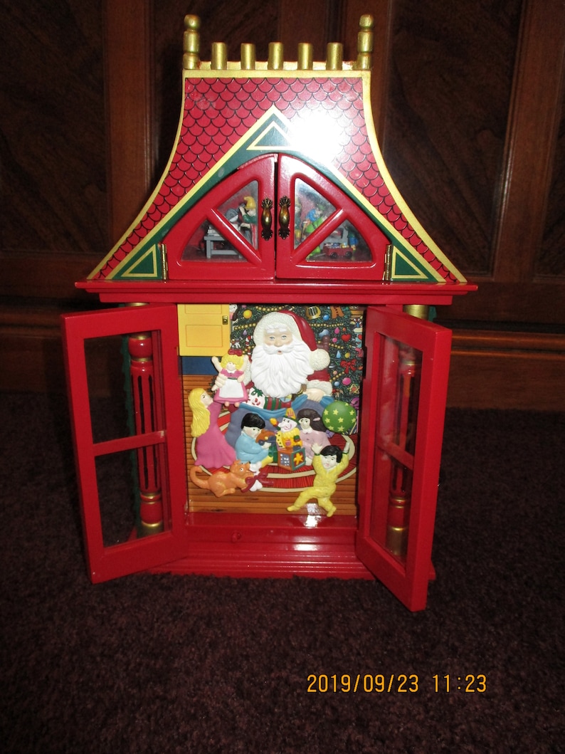 Animated Dual Musical Christmas House w Motion-Open Each Set image 1