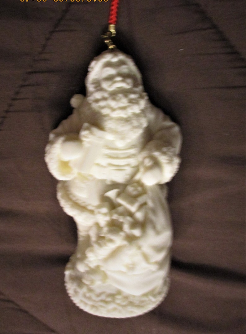 Mark Klaus Off White Cold Cast Porcelain 3D Santa with bag of image 0