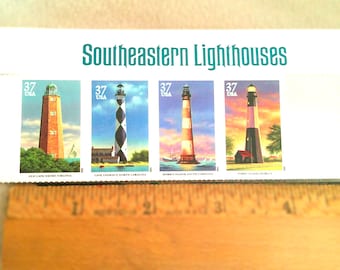 Block of 4 NEW 2003 37 Cent Southeastern Lighthouse Stamps