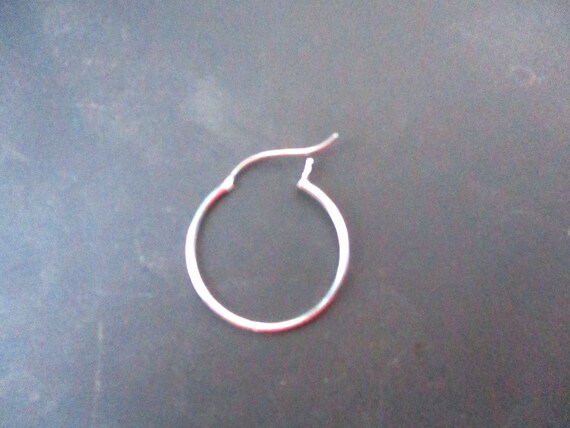 Silver Charm Holder Hoop Earring: Pirate Style Sn… - image 2