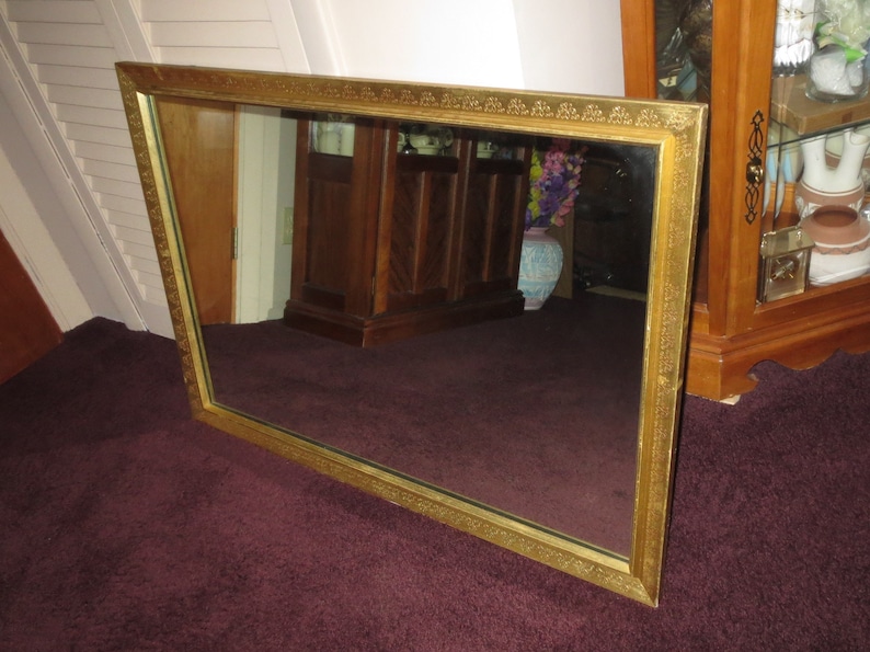 FREE SHIPPING 1945-46 Heavy Mantle/Wall Mirror Mirror for image 1