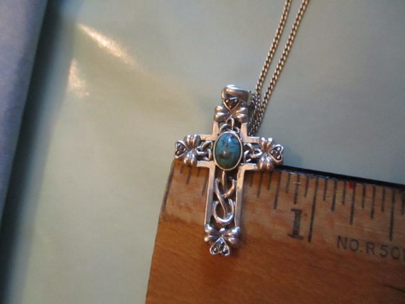 Celtic Eternity Necklace with Turquoise Center St… - image 8