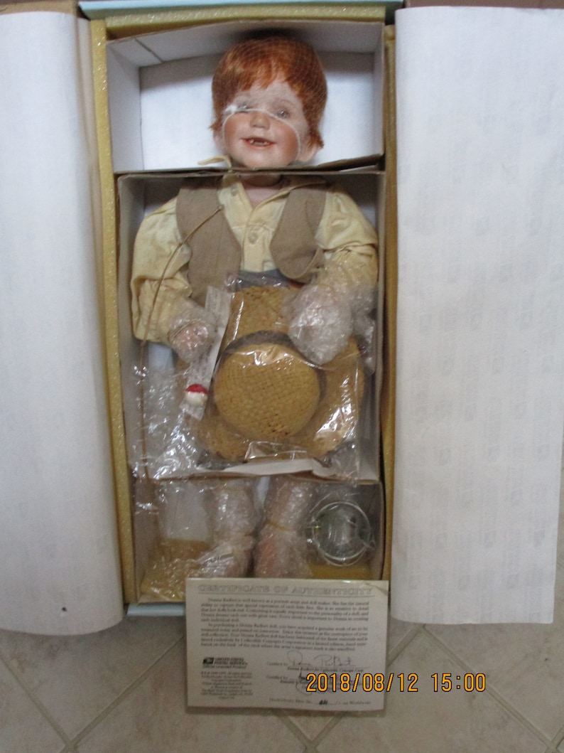Vintage Donna Rubert 18 inch porcelain literary doll  Huck image 0