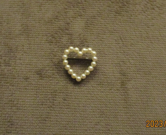 2MM Pearl Heart Pin and/or Round Hoop Gold Filled… - image 5
