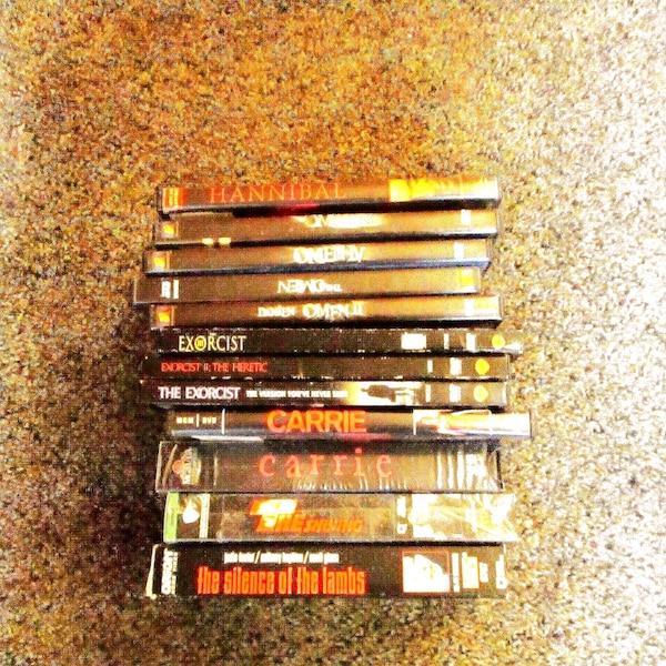 Creepy Occult DVD/VHS Movies: Horror Classics - Omen, Exorcist, Hannibal Cust Choice