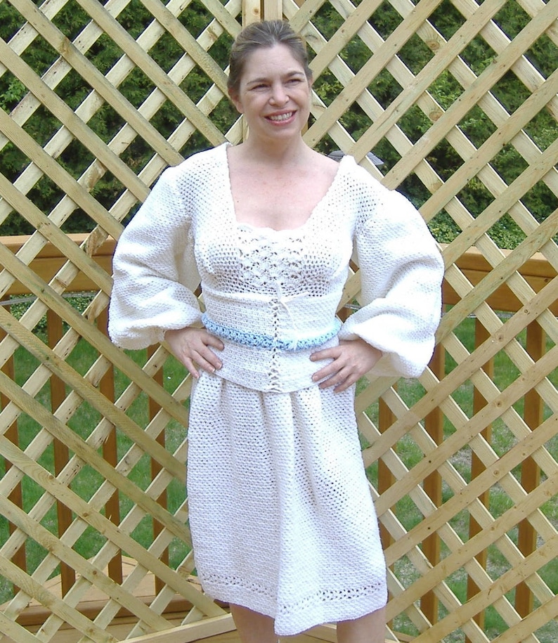 Bavarian Folk Style Dress in White 2nd Marriage Wedding image 0