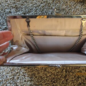 Silver Gold Lame, Black Satin Patent Clutches, Evening Purses image 5