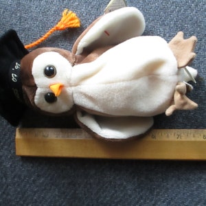 Ty Beanie Baby Full Size 1998 Owl Graduate Parfait pour votre collection, à offrir, à afficher et à apprécier Excellent pour les enfants et les adultes image 7