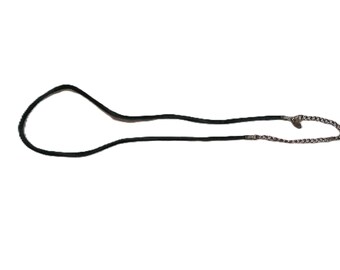 18 Inch Cord and Silver Chain Choker Necklace for Pendants or Wear Alone