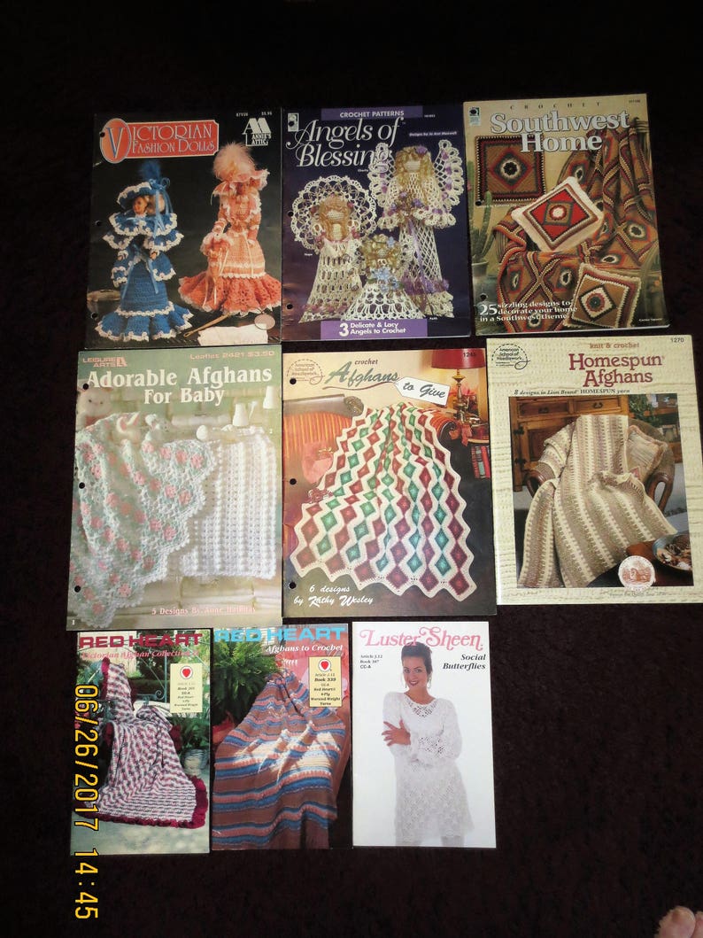 Vintage Easy Crochet Patterns for Victorian Dolls Afghans image 0