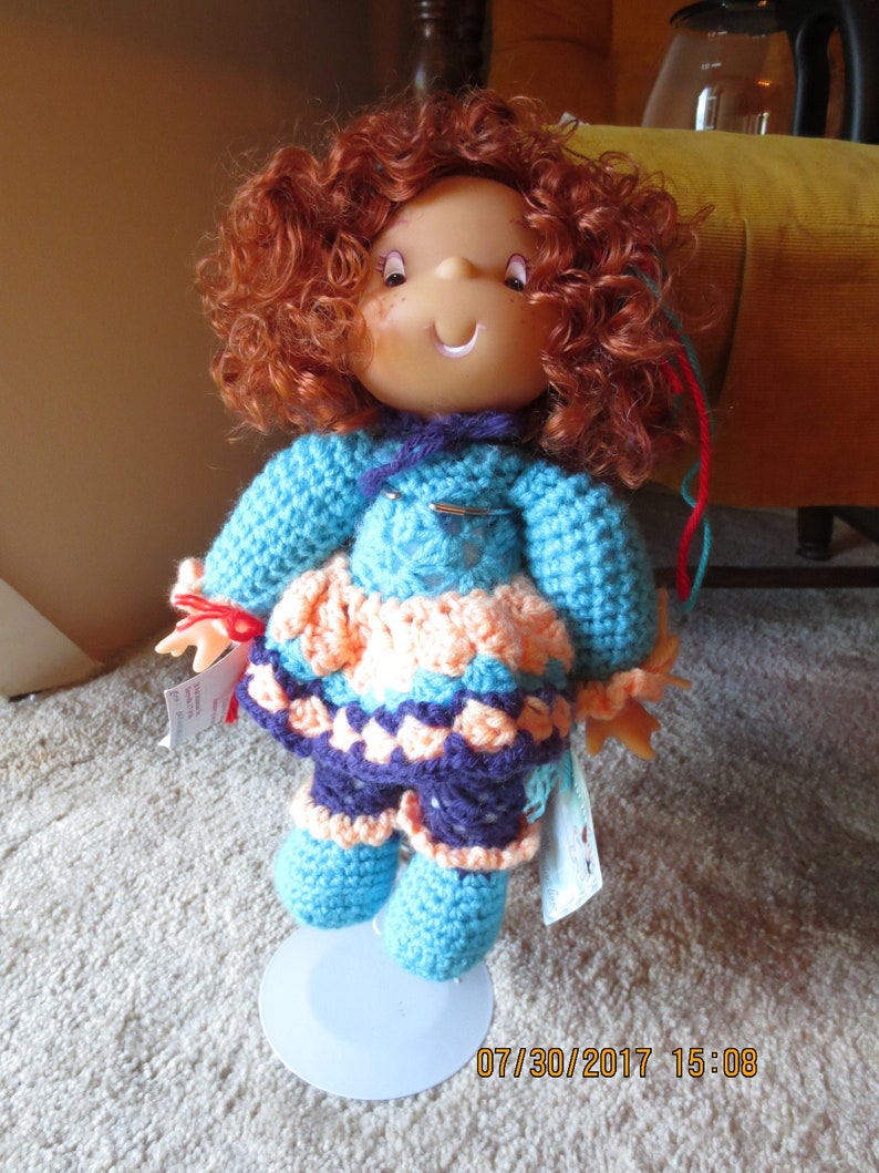 MADE FOR LOVNG Cuddly Soft Curly Red Hair Dolls Handmade image 0