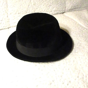 Black Velvet Fedora - Etsy display picture 3