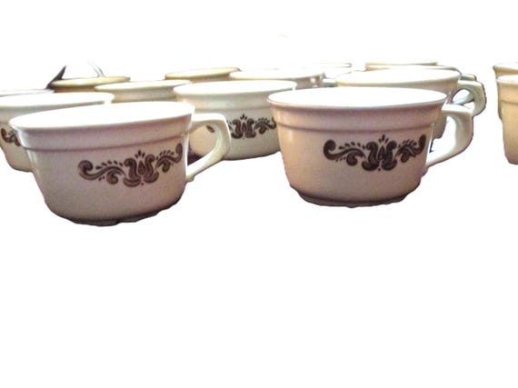 Pfaltzgraff Village Coffee Cups: Microwave Safe Ceramic Tea Cups, 8 oz