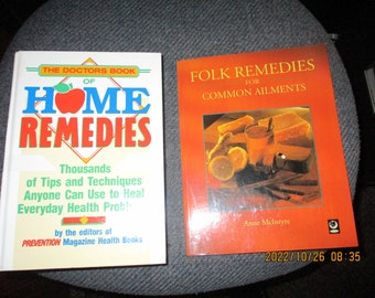 Home Remedies Used Hard Cover and/or New Soft Cover Folk Remedies Books for Common Ailments, Minor Injuries Home Books FREE USA SHIPPING