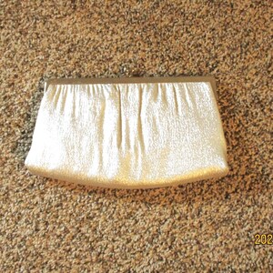Silver Gold Lame, Black Satin Patent Clutches, Evening Purses image 2