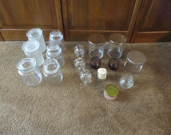 Glass Collection Lot Purchase for Food Storage Candle Making Glasses-Votive Holders-Apothecary Jars for Office Kitchen Bath Craft Sup