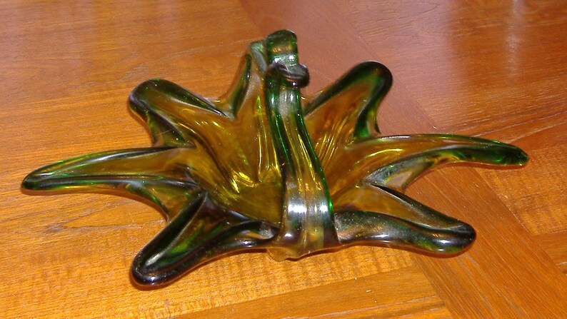 MARKED DOWN 25% OFF 1971 Fenton Green Art Glass Candy image 0