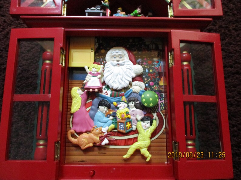 Animated Dual Musical Christmas House w Motion-Open Each Set image 4