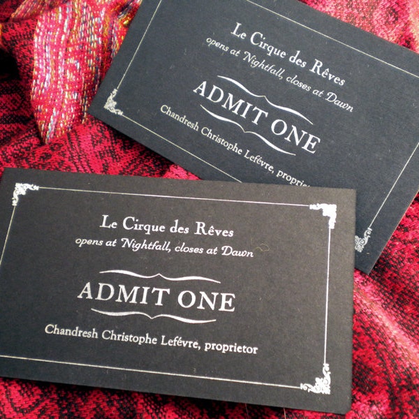 Night Circus Tickets (3)