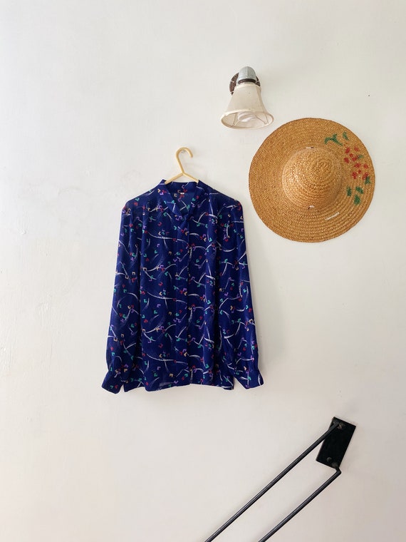 Vintage 80s Japan floral patterned shirt