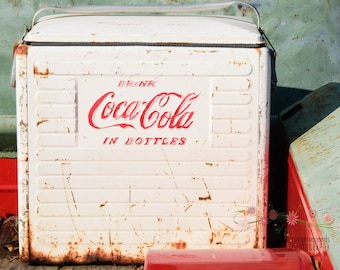 Coke | Cooler | Vintage | Print | Rustic |  Wall Art | Farmhouse | Photography Unframed | Color Print | Wall Decor