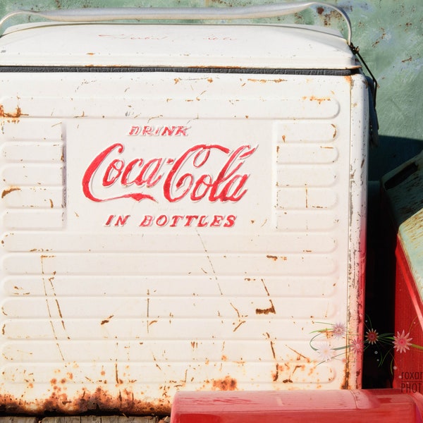 Coke | Cooler | Vintage | Print | Rustic |  Wall Art | Farmhouse | Photography Unframed | Color Print | Wall Decor