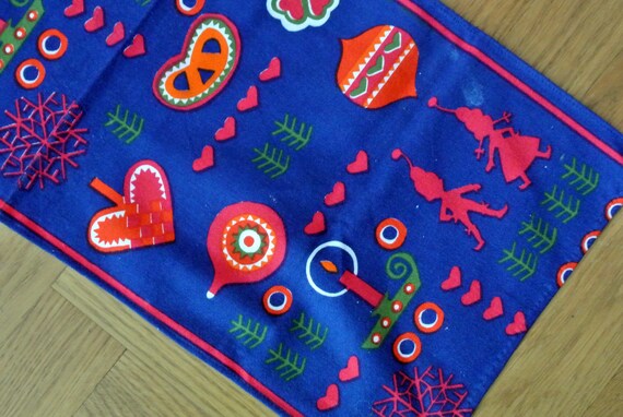 スウェーデン クリスマス テーブルセンター/テーブルランナー ヴィンテージ スウェーデン クリスマス テーブルセンター/テーブルランナー ヴィンテージ