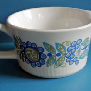 Vintage Norwegian Gravy Cup: 1960s Turi Design Floral Decor