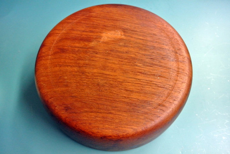 Larger vintage 1960s TEAK wood salat bowl image 3